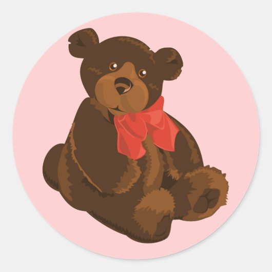 Cute cartoon beer ronde sticker (Voorkant)