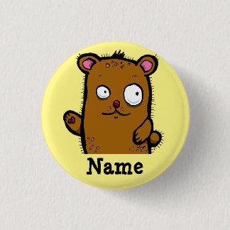 Cute Cartoon Beer Waving Ronde Button 3,2 Cm