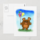 Cute Cartoon Birthday Beer Briefkaart (Voorkant / Achterkant)