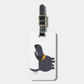 Cute Cartoon Black Labrador Bagagelabel (Voorkant verticaal)