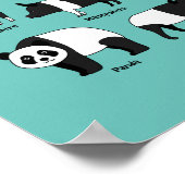 Cute Cartoon Black & White Animals poster (Hoek)