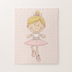 Cute Cartoon Blonde Ballerina Legpuzzel