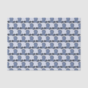 Cute Cartoon Blue Octopus Pattern Tissuepapier