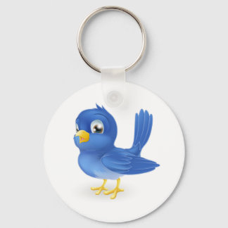 Cute cartoon bluebird sleutelhanger