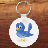 Cute cartoon bluebird sleutelhanger (Voorkant)