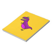 Cute cartoon boos paarse dinosaurus notitieblok (Gedraaid)