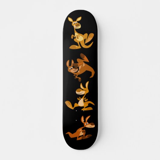 Cute Cartoon Bouncy Kangaroos Skateboard (Voorkant)