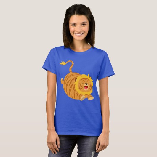 Cute Cartoon Bouncy Liger Women T-Shirt (Voorkant volledig)
