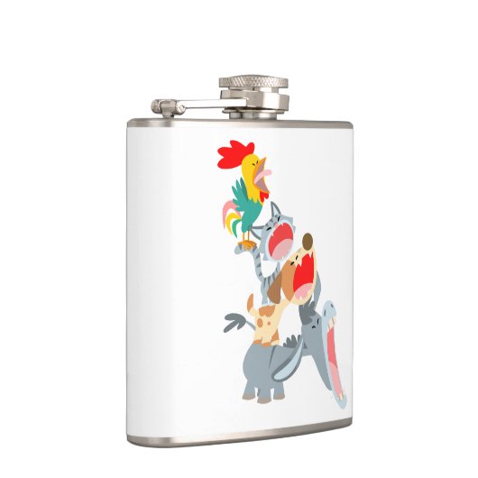 Cute Cartoon Bremen Town Musicians Hip Flask Heupfles (Rechts)