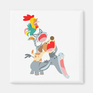 Cute Cartoon Bremen Town Musicians Magnet Magneet