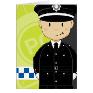 Cute Cartoon British Policeman