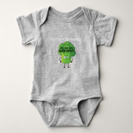 Cute Cartoon Broccoli Je houdt niet van Broccoli B Romper (Voorkant)