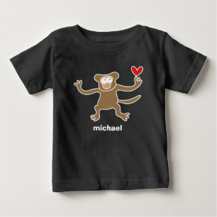 Cute Cartoon Brown Monkey Fun Kind T-Shirt