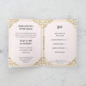 Cute cartoon bruiloft-uitnodiging en rsvp (Binnen)