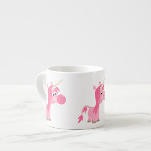 Cute Cartoon Bubble Gum Unicorn Espresso Mok