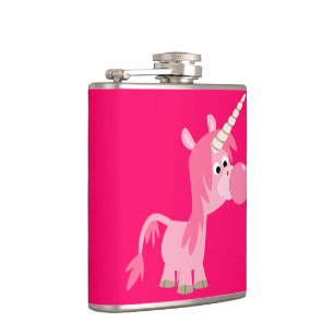 Cute Cartoon Bubble Gum Unicorn Hip Flask Heupfles