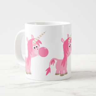 Cute Cartoon Bubble Gum Unicorn Jumbo Mok