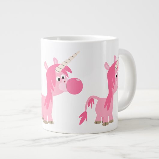 Cute Cartoon Bubble Gum Unicorn Jumbo Mok (Voorkant rechts)