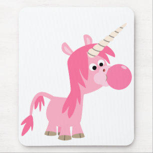 Cute Cartoon Bubble Gum Unicorn Mousepad Muismat