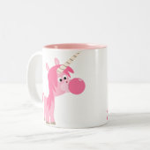Cute Cartoon Bubble Gum Unicorn Mug (Devant gauche)