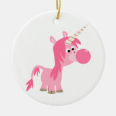 Cute Cartoon Bubble Gum Unicorn Ornament (Voorkant)
