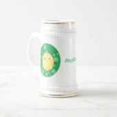 Cute cartoon bubbles afbeelding bierpul (Voorkant links)