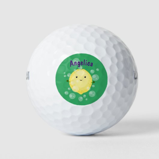 Cute cartoon bubbles afbeelding golfballen (Voorkant)
