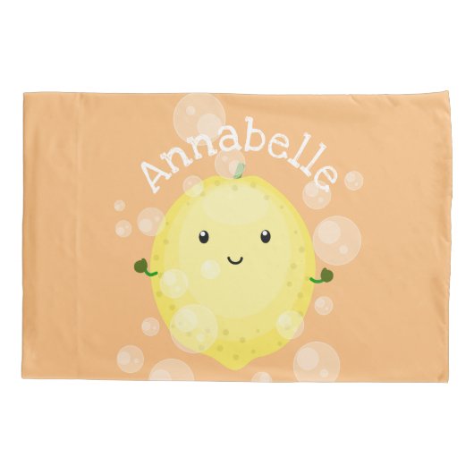 Cute cartoon bubbles afbeelding kussensloop (Achterkant)