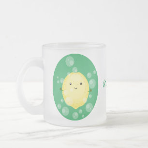 Cute cartoon bubbles afbeelding matglas koffiemok