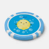 Cute cartoon bubbles afbeelding poker chips (Enkel)