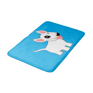 Cute Cartoon Bull Terrier Badmat