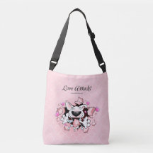 Cute cartoon Bull Terrier bag "Love attack"