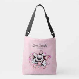 Cute cartoon Bull Terrier bag "Love attack" Crossbody Tas