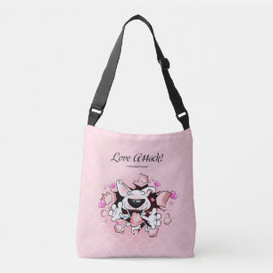 Cute cartoon Bull Terrier bag "Love attack" Crossbody Tas