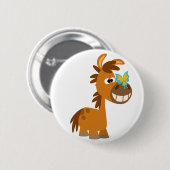 Cute Cartoon Butterfly Pony Button Badge (Voorkant /achterkant)