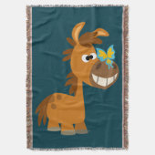 Cute Cartoon Butterfly Pony Deken (Voorkant Verticaal)