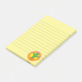 Cute Cartoon cactus met roze bloemen Post-it® Notes (Schuin)