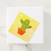 Cute Cartoon Cactus Painting Bedankjes Labels (In situ)