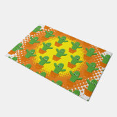 Cute Cartoon Cactus Pattern Deurmat (Schuin)