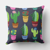 Cute Cartoon Cactus Pattern Kussen (Achterkant)