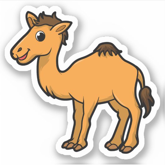 Cute Cartoon Camel Stickers (Voorkant)