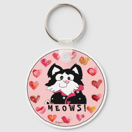 Cute Cartoon Cat Accessoires Sleutelhangers (Voorkant)