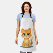 **Cute Cartoon Cat – Adorable Kitty Illustration** Schort (Gedragen)