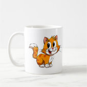 Cute Cartoon Cat Coffee Mug (Gauche)