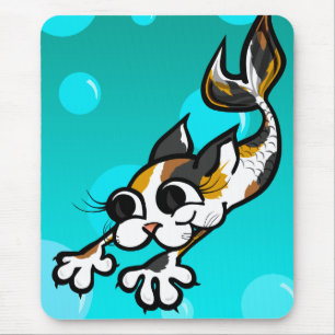 CUTE CARTOON CAT MERMAID MUISMAT
