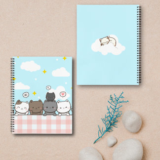 Cute Cartoon Cat Notebook  Notitieboek