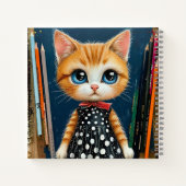 Cute cartoon cat notitieboek (Achterkant)