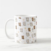 Cute Cartoon Cat Pattern Mug | Kawaii Kitty Coffee Koffiemok (Links)