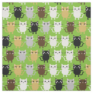 Cute Cartoon Cats Baby Nursery Kinder Room Stof