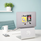 Cute Cartoon Cats Halloween Group Sticker (Laptop op bureau)